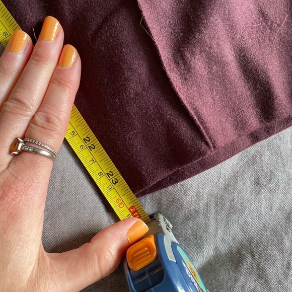 System Men’s Wool Blend Burgundy Trouser Cropped Pant Size 86-100 Business - Picture 5 of 8